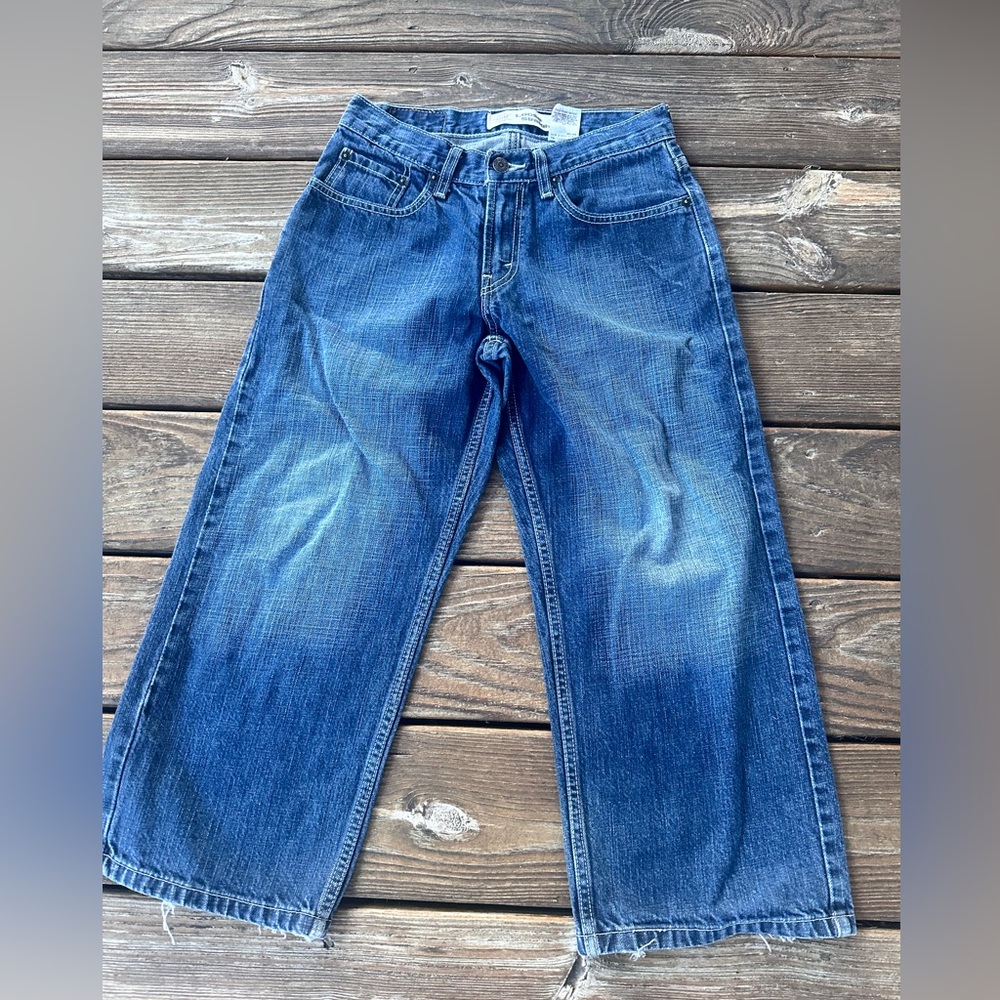 Levi Strauss boys loose straight denim red tab jeans size 8 husky